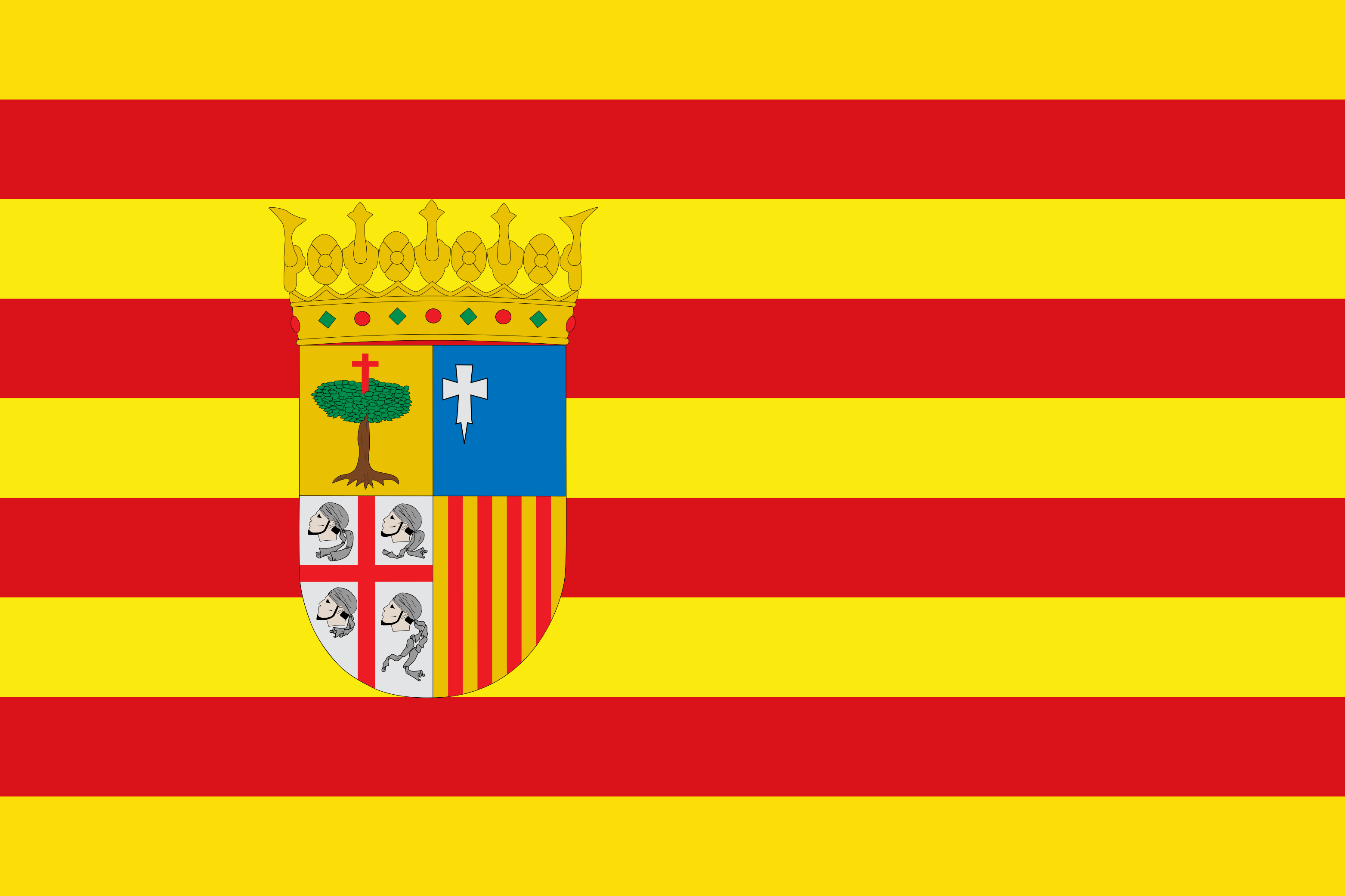 Flagge von Aragonien